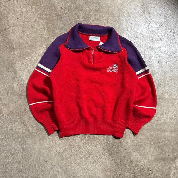 Vintage VTG 70’s 80’s Mt Bachelor Knit Sweater - Picture 1 of 8